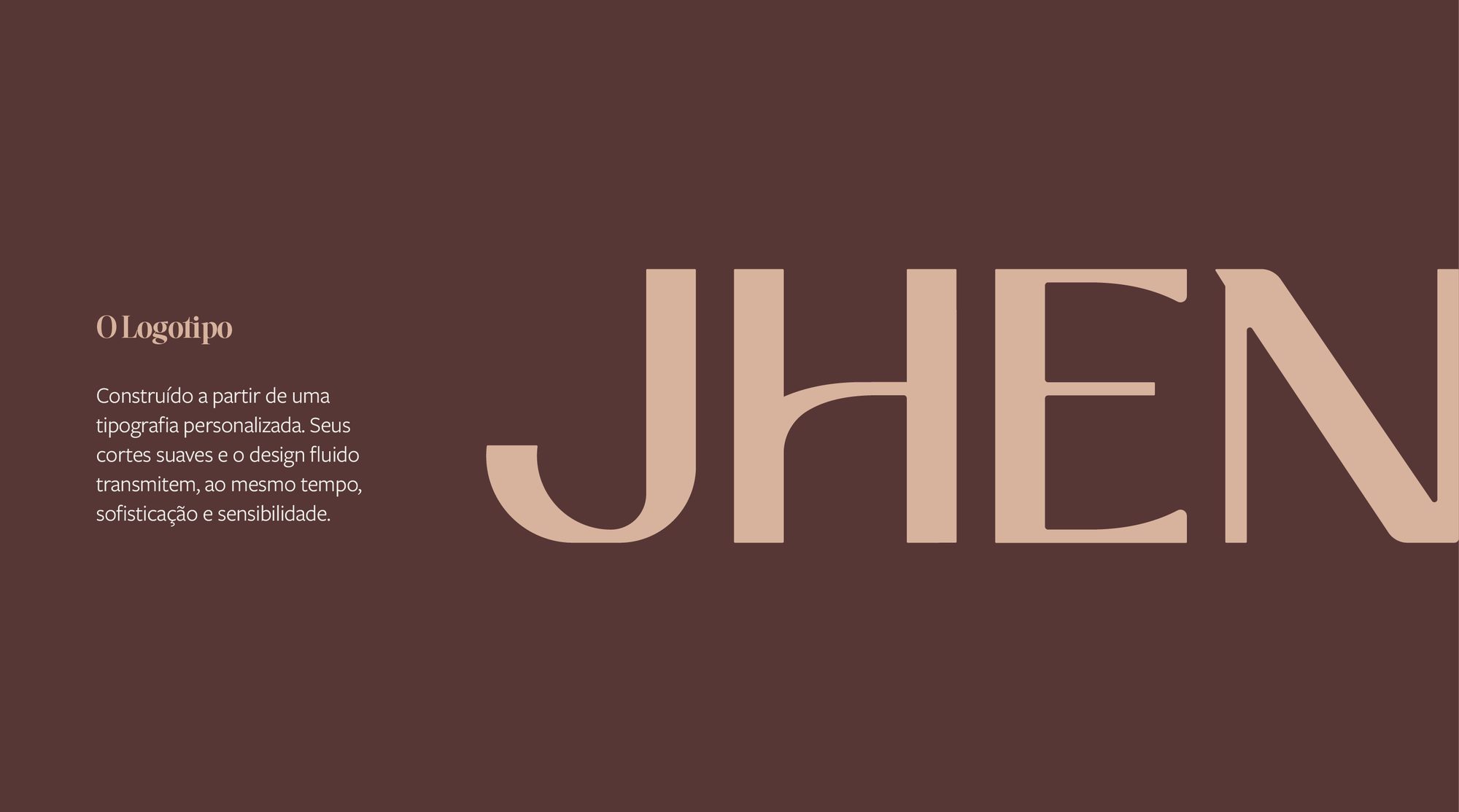 Detalhe do logotipo personalizado.